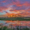 Sunset At Big Cypress Preserve Diamond Paintings