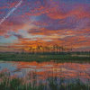 Sunset At Big Cypress Preserve Diamond Paintings