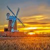 Sunset At Cley Next The Sea Diamond Paintings