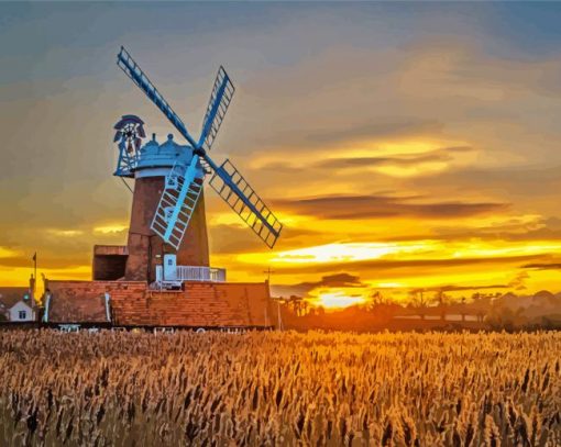 Sunset At Cley Next The Sea Diamond Paintings