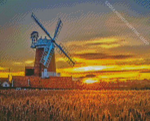 Sunset At Cley Next The Sea Diamond Paintings