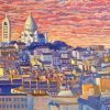 Sunset At Montmartre Art Diamond Painting