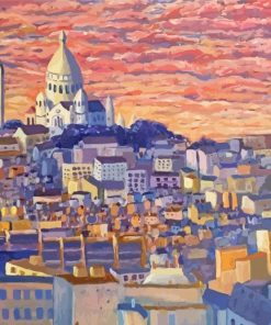 Sunset At Montmartre Art Diamond Painting