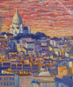 Sunset At Montmartre Art Diamond Painting