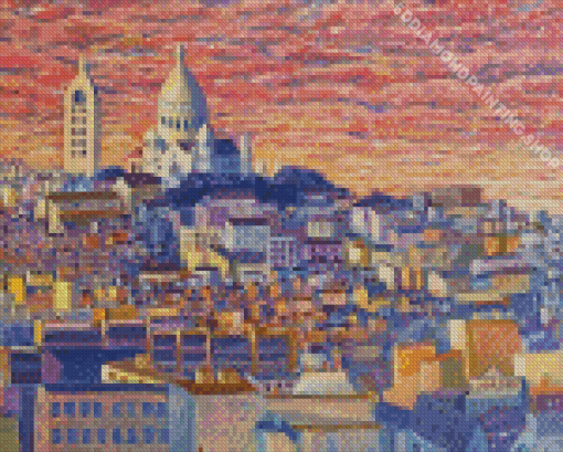 Sunset At Montmartre Art Diamond Painting