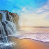 The Waterfall Beach Scenery Diamond Paintings