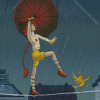 Tightrope Walker In The Rain Diamond Paintings