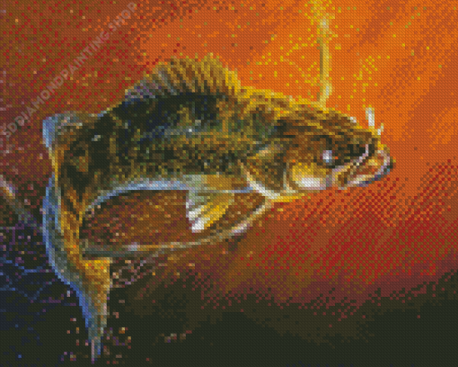 Walleye Fishing Underwater Diamond Paintings