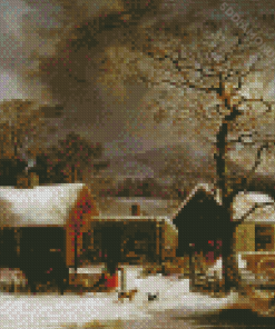 Winter Farm Art Diamond Paintings