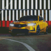 Yellow Acura Car Diamond Paintings