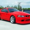 Aesthetic 2000 Red Mustang Car Diamond Paintings