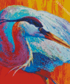 Aesthetic Abstract Heron Diamond Painting