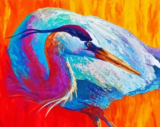 Aesthetic Abstract Heron Diamond Painting