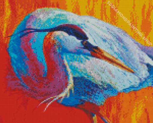 Aesthetic Abstract Heron Diamond Painting