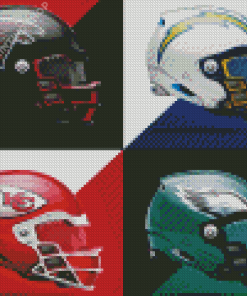 Aesthetic NFL Helmets Diamond Paintings