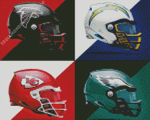 Aesthetic NFL Helmets Diamond Paintings