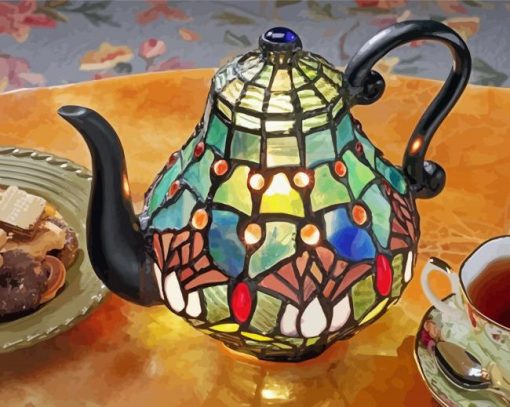 Aesthetic Victorian Teapot Diamond Painting