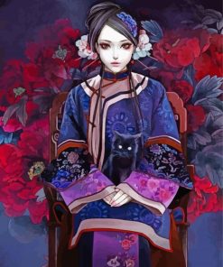 Beautiful Girl In China Dress Diamond Paintings