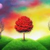 Beautiful Red Tree Art Diamond Paintings