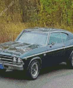 Black 1969 Chevelle Ss 396 Diamond Paintings