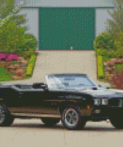 Black Pontiac 1970 Gto Diamond Painting