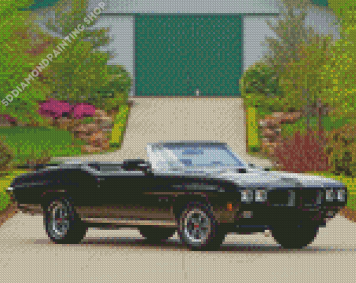 Black Pontiac 1970 Gto Diamond Painting