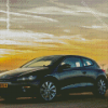 Black VW Car Sunset Diamond Painting