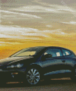 Black VW Car Sunset Diamond Painting