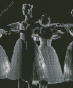 Black And White Ballet Princesses Diamond Paintings