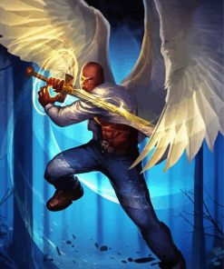 Black Male Angel Diamond Painting