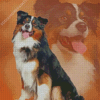 Black Tri Australian Shepherd Art Diamond Painting