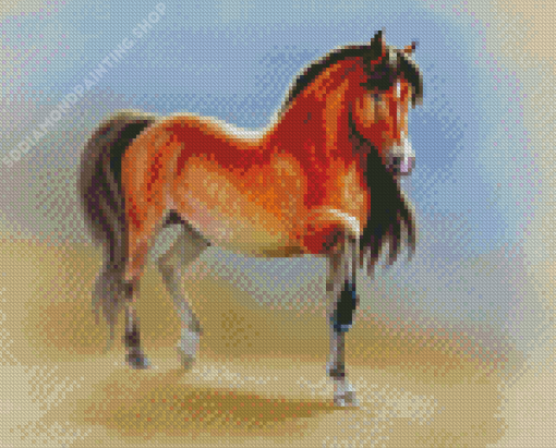 Brown Mare Horse Art Diamond Painting