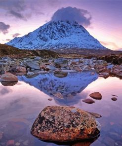 Buachaille Etive Mor Water Reflection Diamond Painting