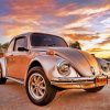 Classic VW Car Sunset Diamond Painting