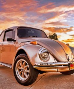 Classic VW Car Sunset Diamond Painting