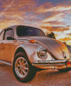 Classic VW Car Sunset Diamond Painting