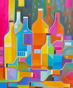 Colorful Abstract Bottles Diamond Painting