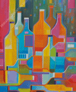 Colorful Abstract Bottles Diamond Painting