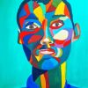 Colorful Abstract Male Face Art Diamond Painting