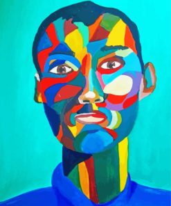 Colorful Abstract Male Face Art Diamond Painting