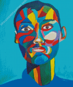 Colorful Abstract Male Face Art Diamond Painting