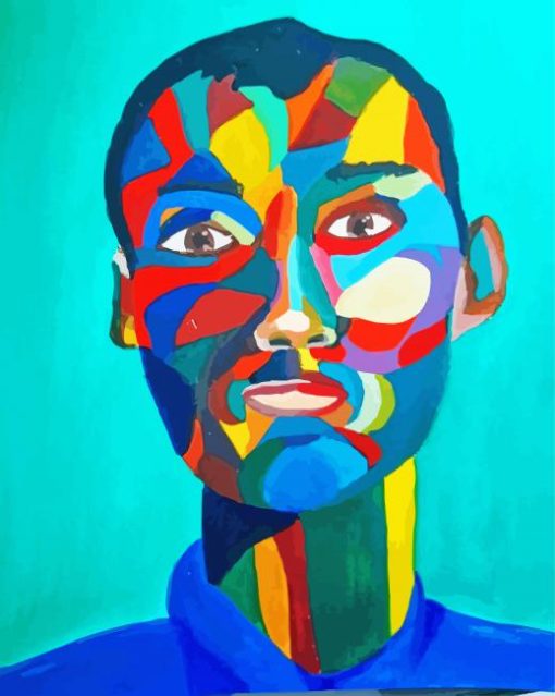 Colorful Abstract Male Face Art Diamond Painting