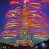 Colorful Eiffel Tower Light Diamond Painting