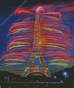 Colorful Eiffel Tower Light Diamond Painting