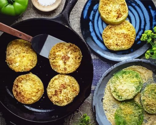 Cooking Fried Green Tomatoes Diamond Paintings