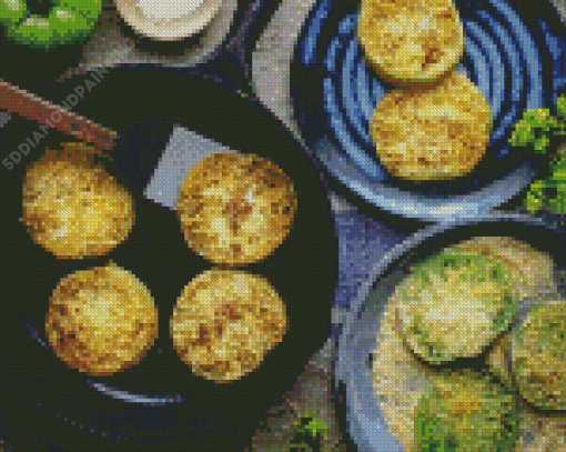 Cooking Fried Green Tomatoes Diamond Paintings