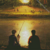 Cool Friends Fishing Art Diamond Painting