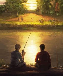 Cool Friends Fishing Art Diamond Painting