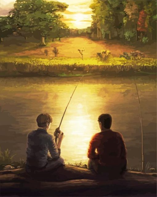 Cool Friends Fishing Art Diamond Painting