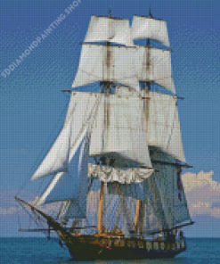 Cool White American Tall Ships Diamond Painting